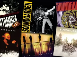 Capas dos álbuns do Soundgarden mostrando a discografia completa da banda grunge de Seattle.