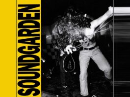 Capa original do álbum Louder Than Love do Soundgarden mostrando o design minimalista icônico de 1989.